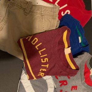 Sweater, shirts and shorts